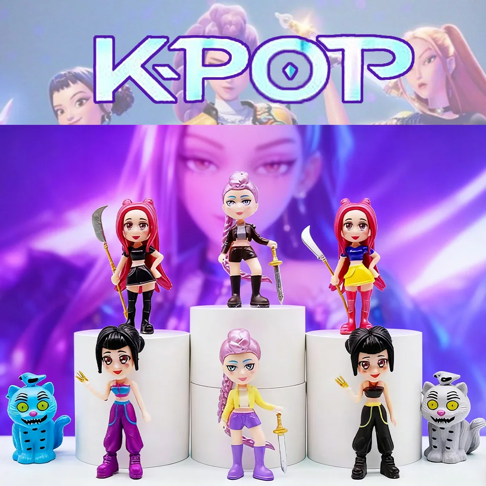 أنيمي Kpop شيطان الصيادين نموذج لجسم لعبة الكرتون الألعاب الأجهزة الطرفية مكتب الديكور جمع أرقام لعبة مجسمة للطفل هدية