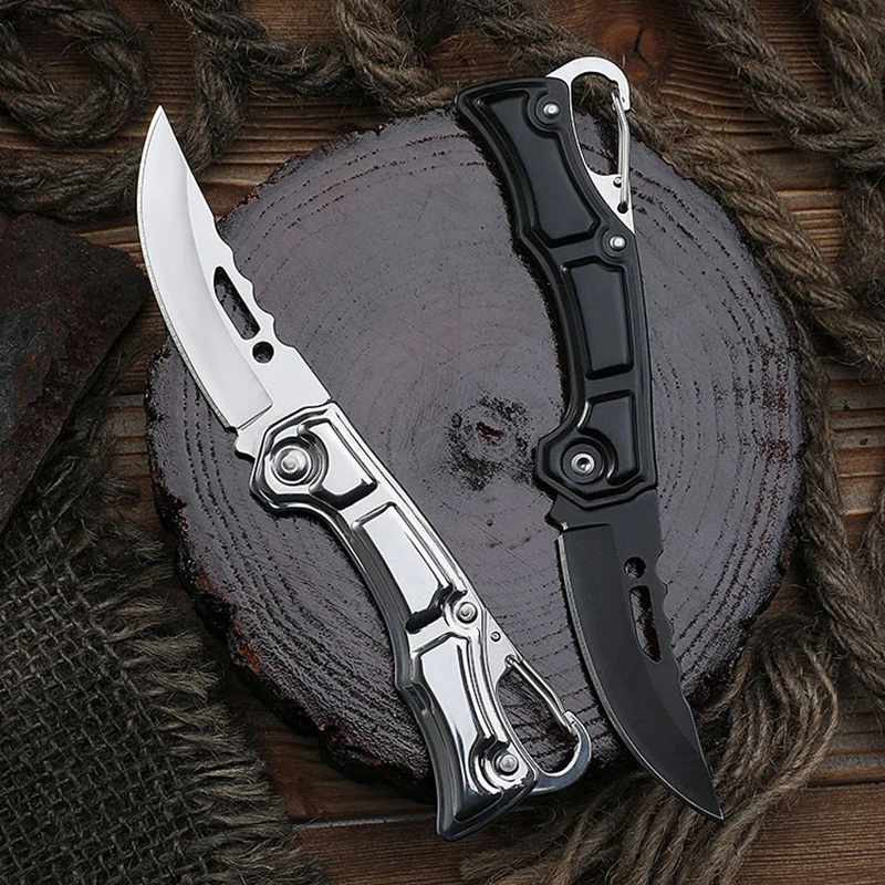 New Mini Outdoor Folding Knife Stainless Steel Camping Knife Portable Fruit Knife Key Mini Knife Popular