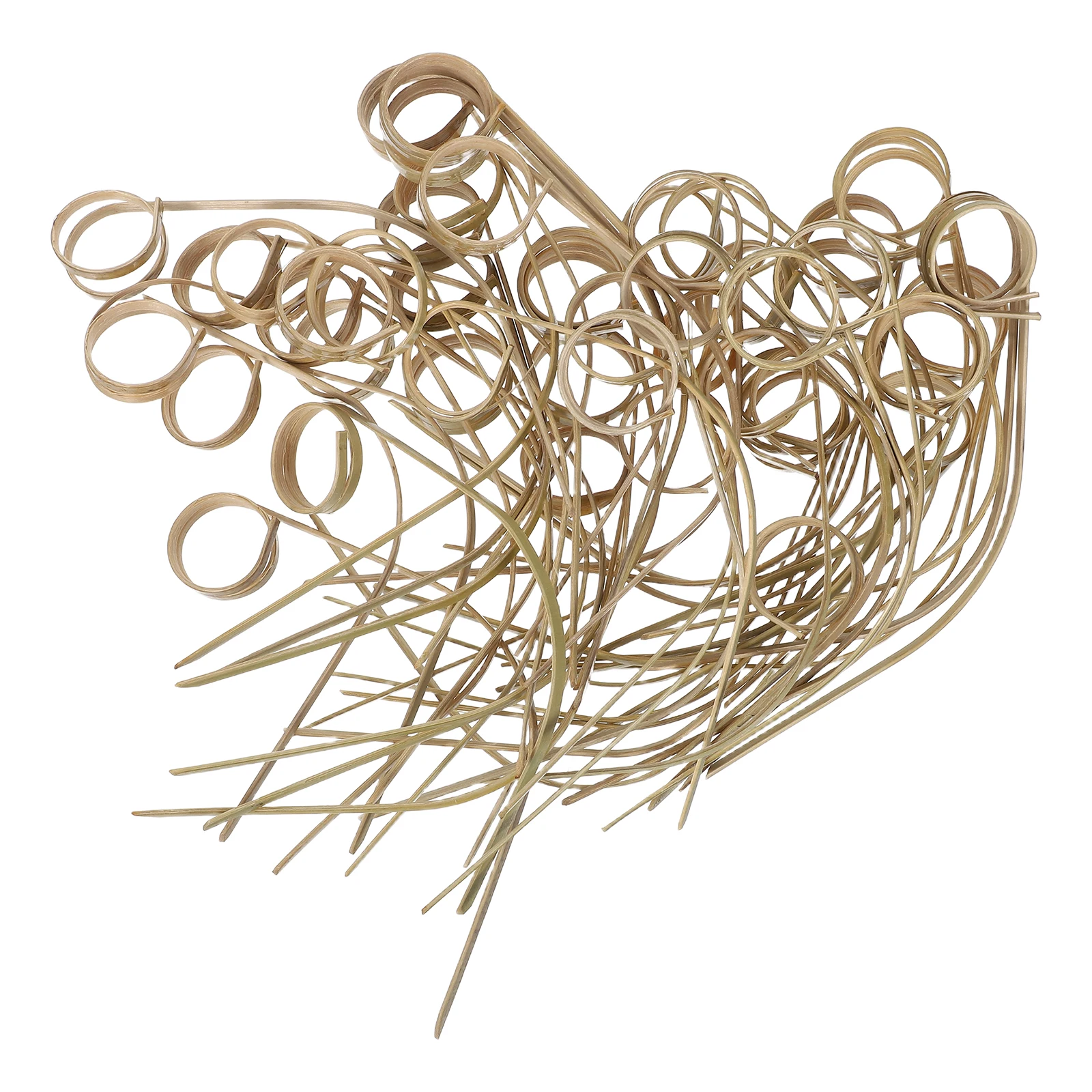 

50 шт. бамбуковая зубочистка для коктейлей, экологически чистая одноразовая палочка для фруктовых шампуров для вечеринки, барбекю, десерта, мешалка для напитков