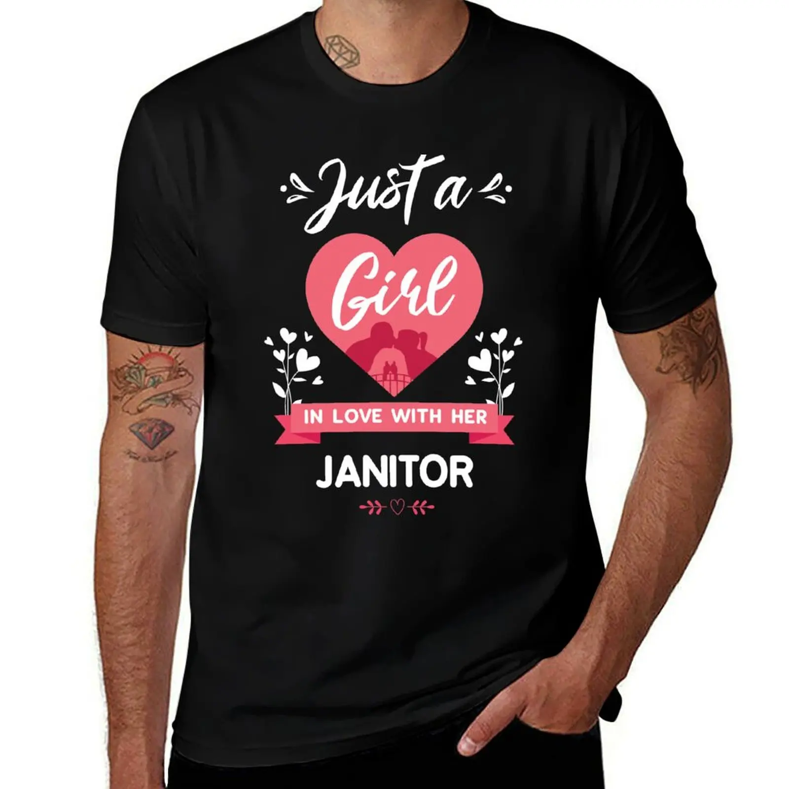 

Janitor Gifts Wife Girlfriend I Love My Janitor T-Shirt funny t shirts man anime tshirt t shirts for man cotton soft T-shirt