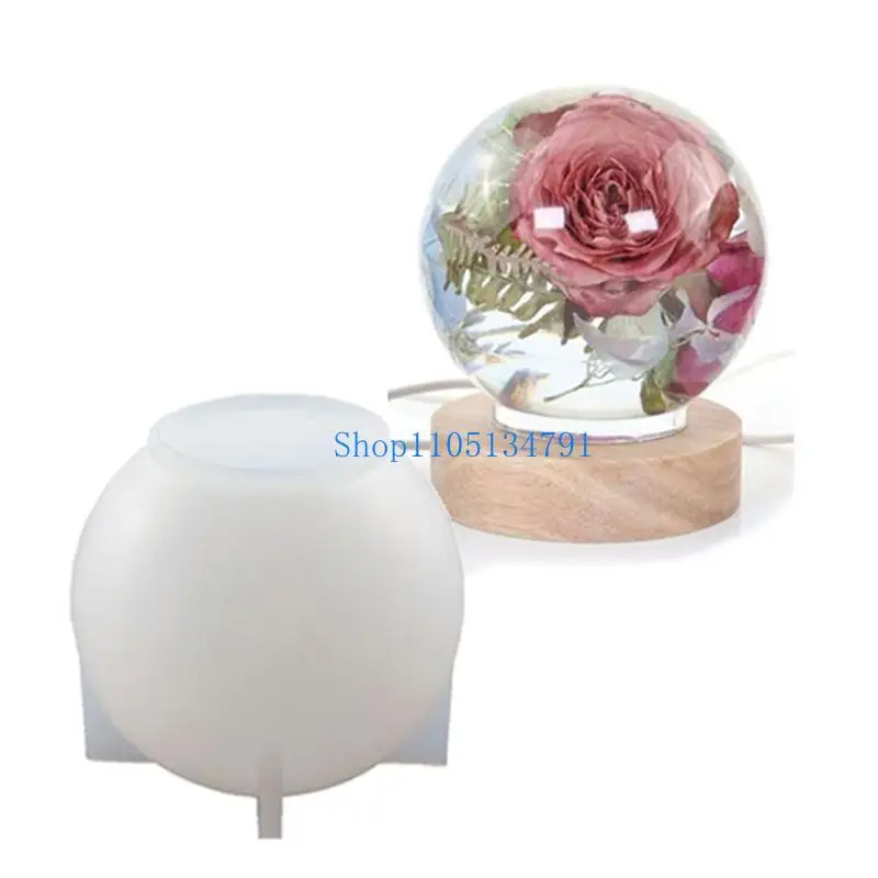 98km Silicone Crystal Ball Mold Round Ball Mould DIY Crafts Ornaments Decor for Epoxy Resin Jewelry Making Tools Soap