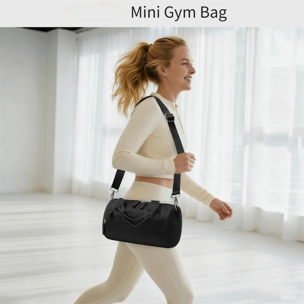 

New Multiple Pockets Mini Gym Bag Dance Adjustable Strap Small Duffle Bag Fitness Yoga Workout Sport Bags for Women Girls