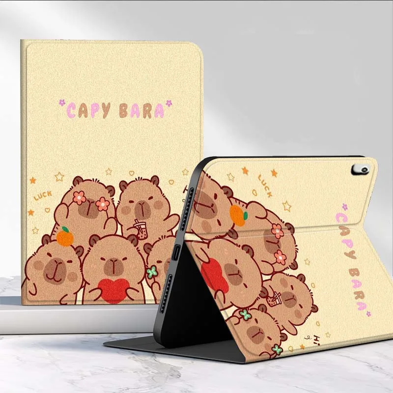 capa-de-tablet-fashion-e-fofa-de-capivara-para-huawei-mediapad-matepad-pro-air-12-x-t5-t10s-m6-m5-c5e-se-11-115-polegadas-popular