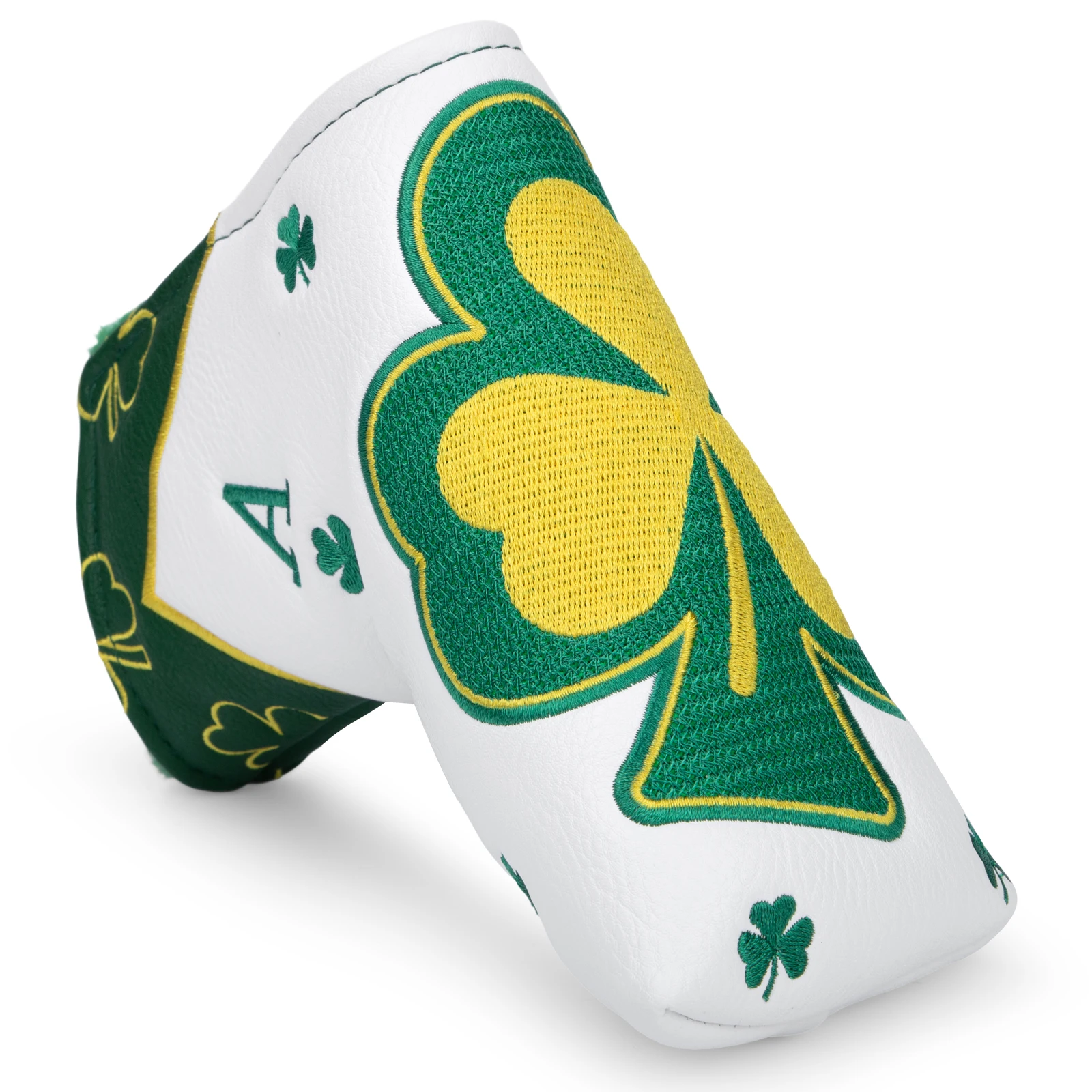 

Чехол для клюшки для гольфа из искусственной кожи, лезвие клевера, молоток, чехол для клюшки, чехлы для клюшки с лезвием, кожаный головной убор для гольфа с магнитным замком