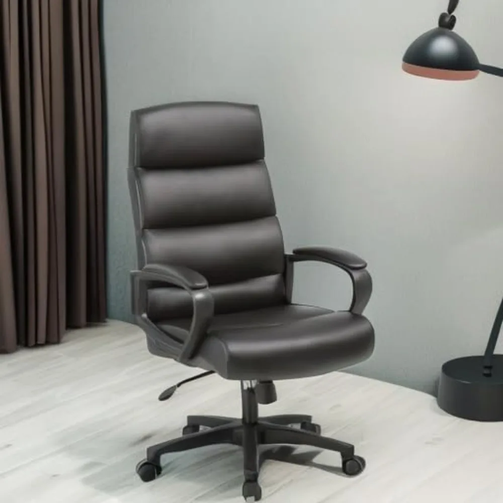 كرسي Lorell Soho التنفيذي عالي الظهر مصنوع من الجلد باللون الأسود #2