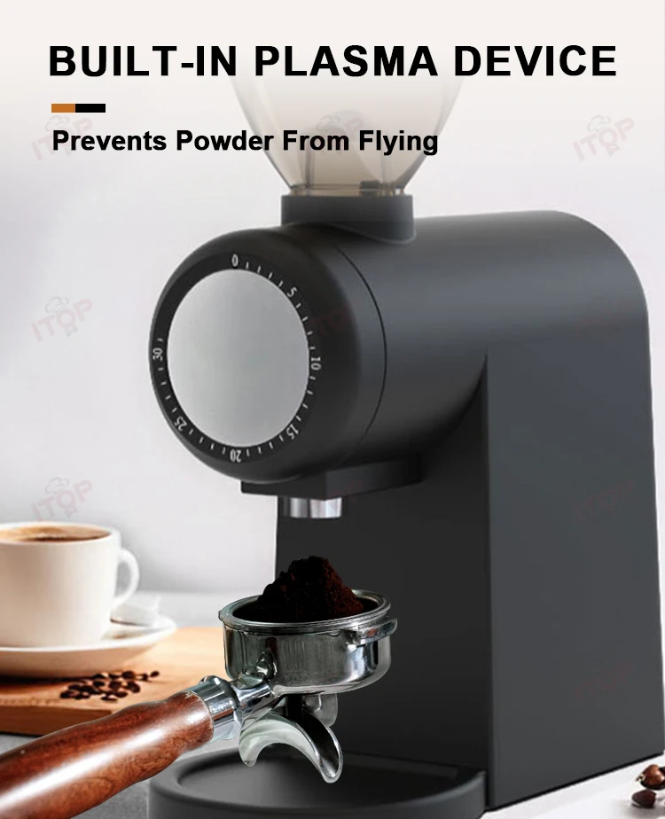 ITOP 48 мм кофемолка бытовая кофемолка из нержавеющей стали с плоскими жерновами 80 г бункер для зерен 150 Вт 220 В