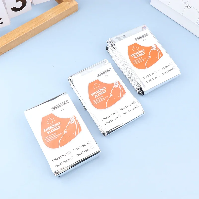 Emergency Rescue Blanket Outdoor Waterproof Keep Warm Survival Blanket Insulation Sunscreen Blanket 130/140/160*210CM