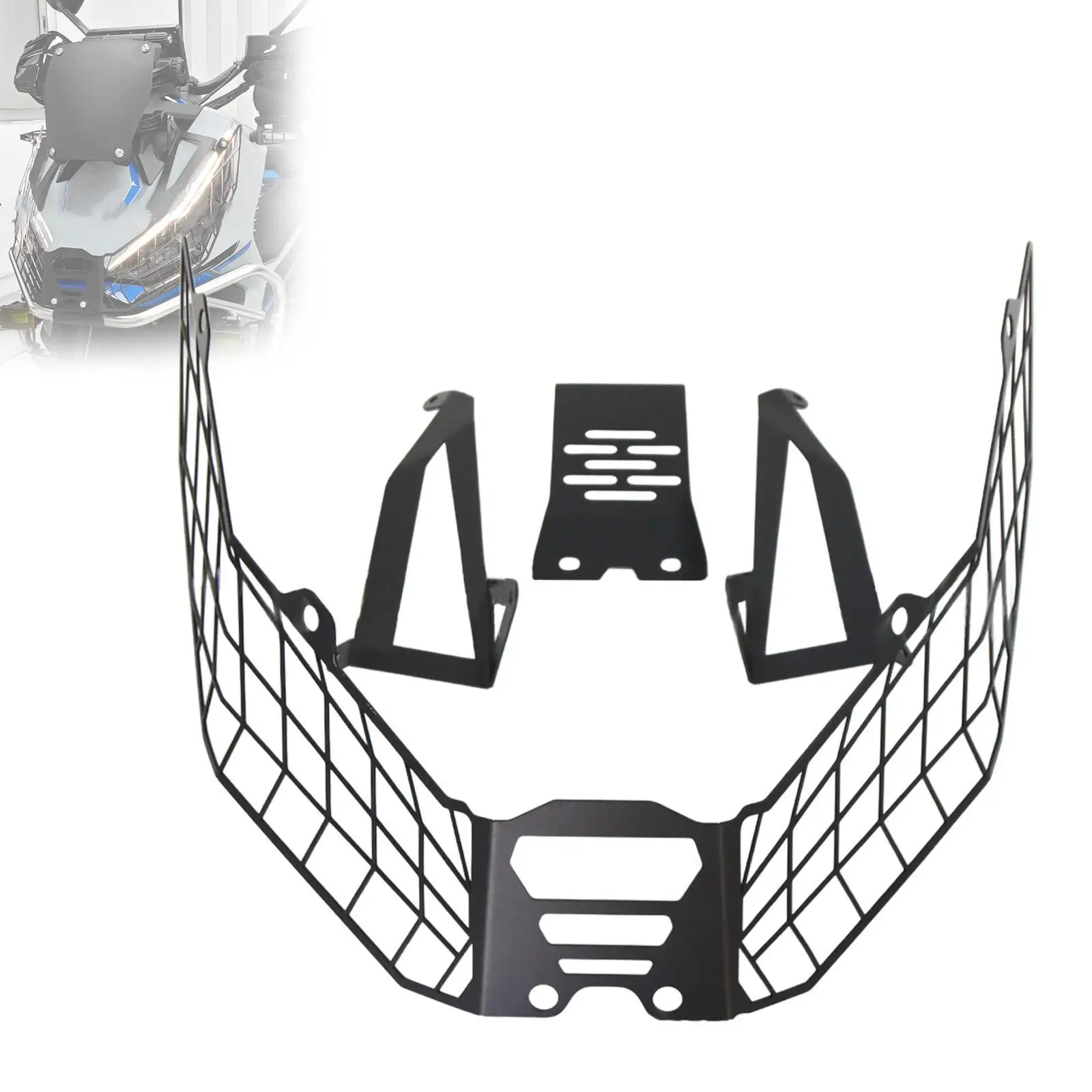 

Motorcycle Headlight Guard Light Cover Sturdy Modified Parts Replace Parts Mesh Grille Cover Headlight Protection Cover for 368G