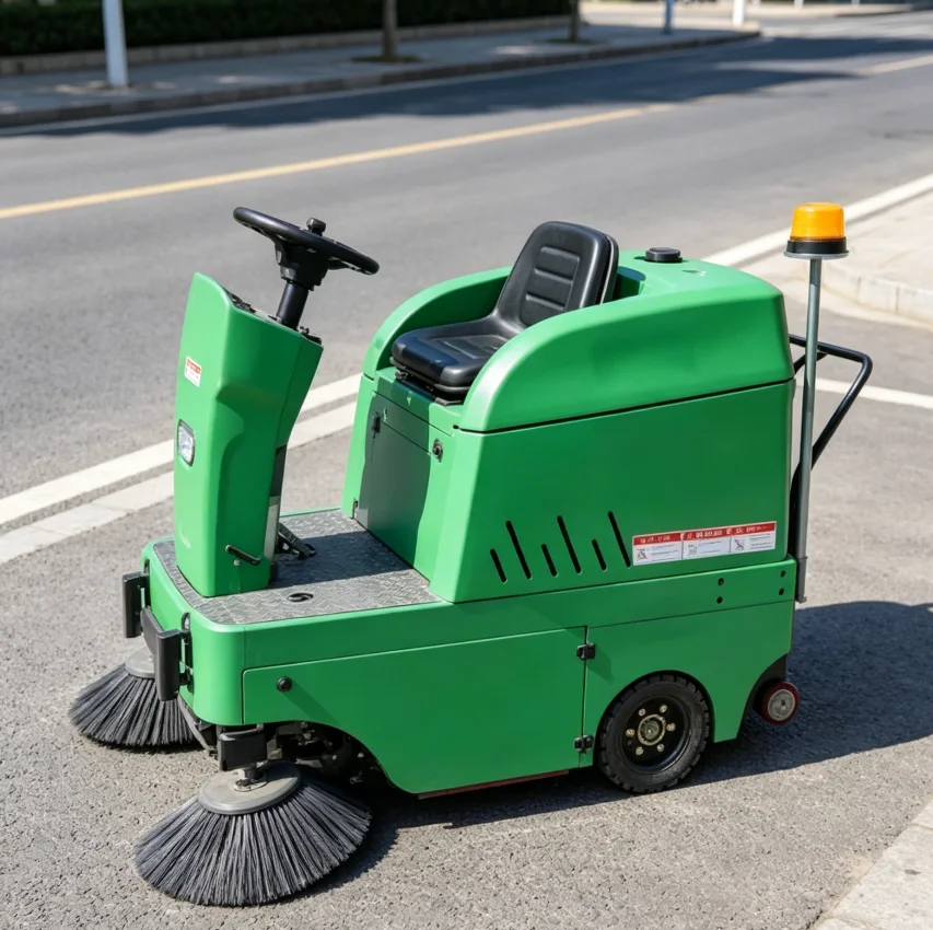 Auto-Cleaning Ride-on Road Sweepers Electric Floor Sweeper 10000m²/h Industrial Floor Cleaner for Industrial Factory Workshop
