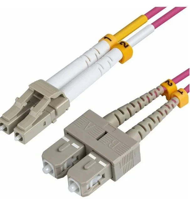 Bild 3: SC zu LC OM4 Glasfaser-Patchkabel 40GB/100GB Duplex 50/125µm Multimode-Glasfaserkabel LSZH 2,0mm