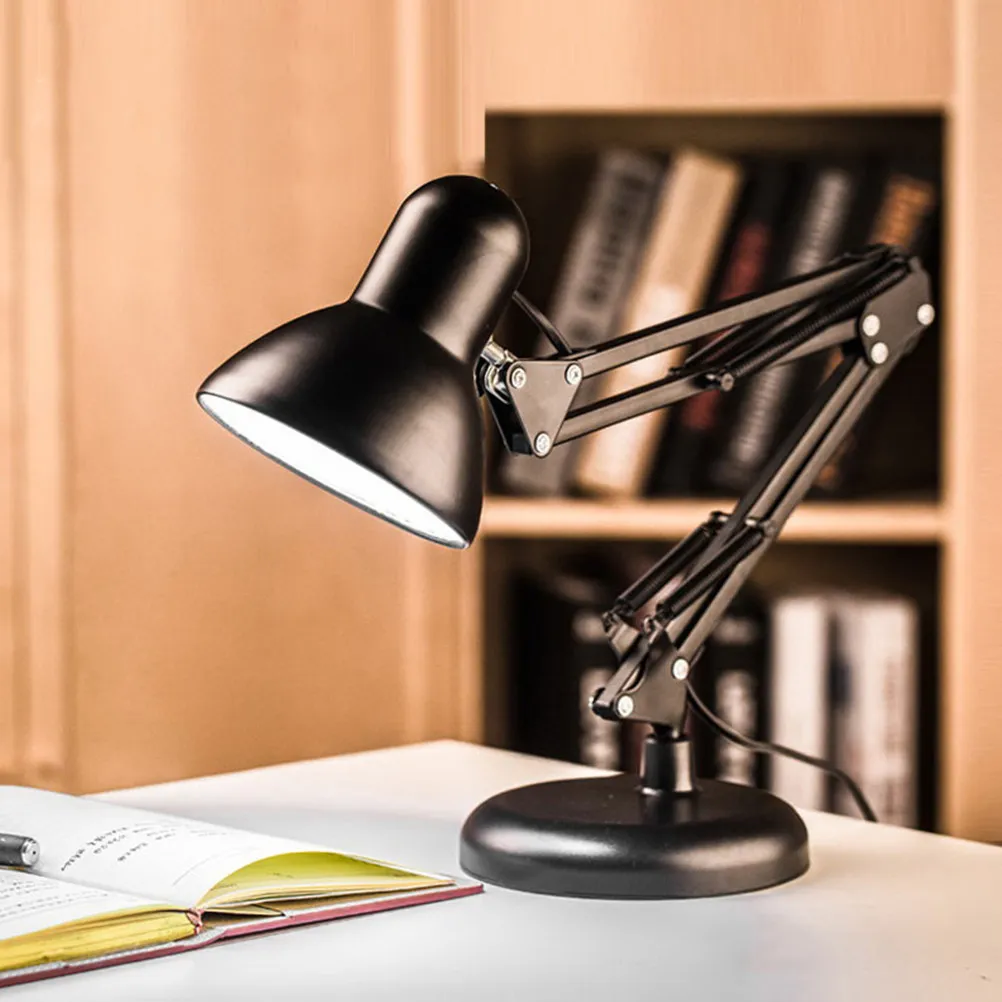 

LED Eye Protection Desk Lamp Metal Long Arm Foldable Dimmable Table Lamp for Study Reading Office Home Library Cafe Dormitory
