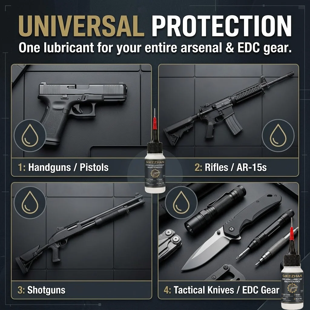 Synthetic Gun Oil Premium Lubricant & Rust Preventative for Tactical Rifles Pistols Shotguns Firearm Precision Maintenance