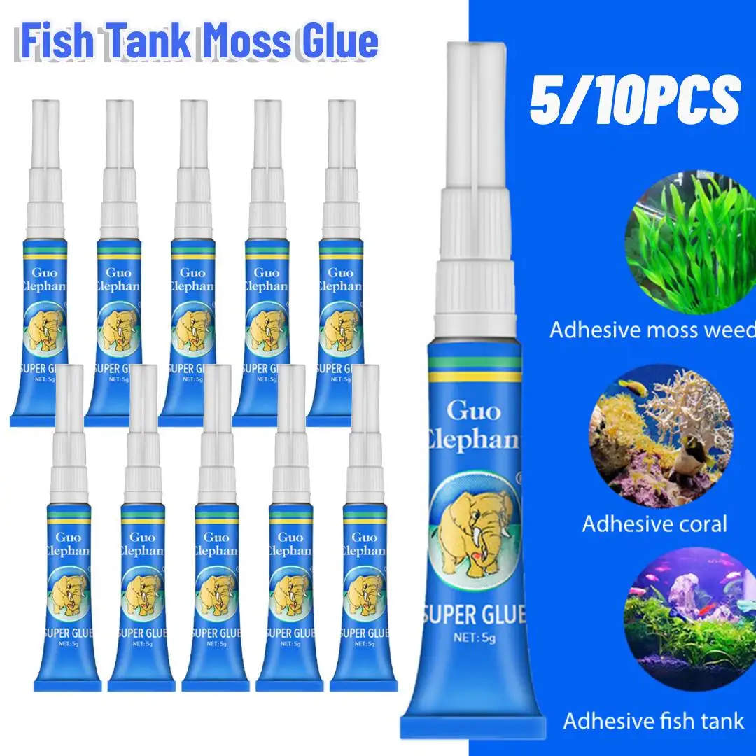 20-5Pcs Fish Tank Landscaping Moss Glue Aquatic Plants Driftwood Underwater Gel Aquarium Aquatic Water Grass Stick Fixing Glue