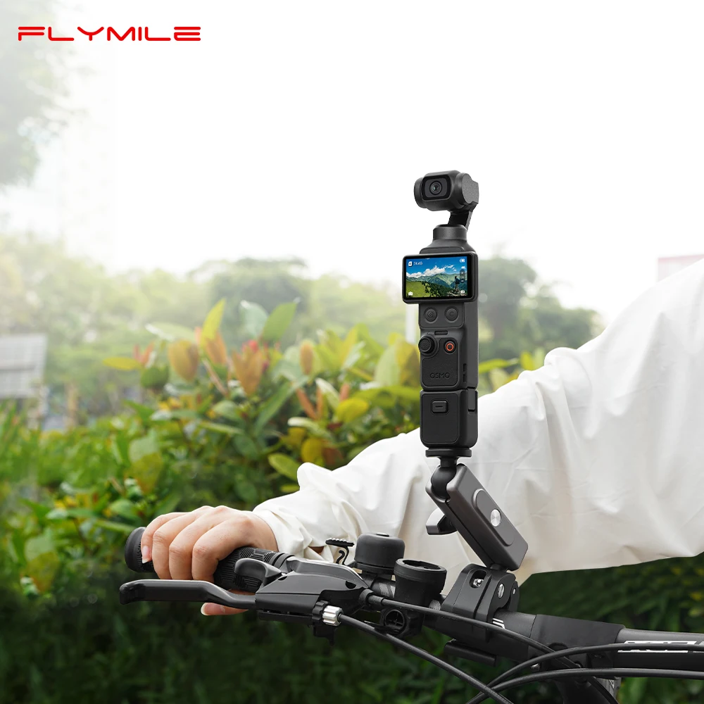 

Крепление Flymile для велосипеда и мотоцикла на руль для DJI OSMO Pocket 4 3 Action 6/Insta360 X5 Ace Pro 2 и других аксессуаров