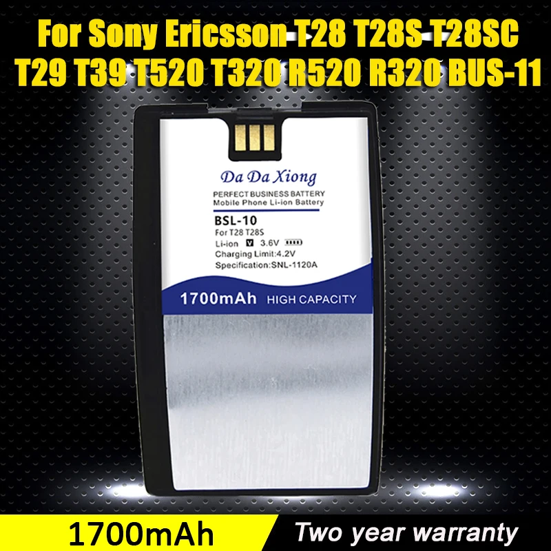 DaDaXiong 1700mAh BSL10 BSL-10 Battery for Sony Ericsson T28 T28S T28SC T29 T39 T520 T320 R520 R320 BUS-11