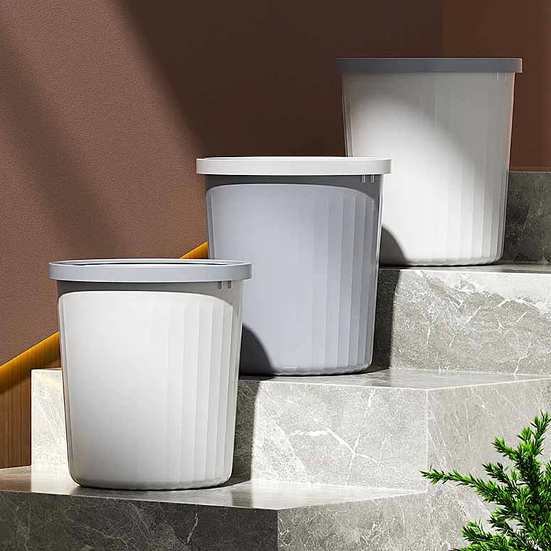 Large Capacity Nordic Trash Can Household Waste Bin Can For Bedroom Kitchen Modern Style Storage Bucket Decoration