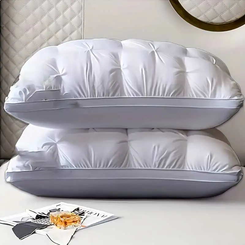 

Комплект из 2 роскошных подушек гостиничного качества 5 звезд для глубокого сна с поддержкой шеи, всесезонные, не распускающиеся, с высоким наполнителем для комфортного отдыха