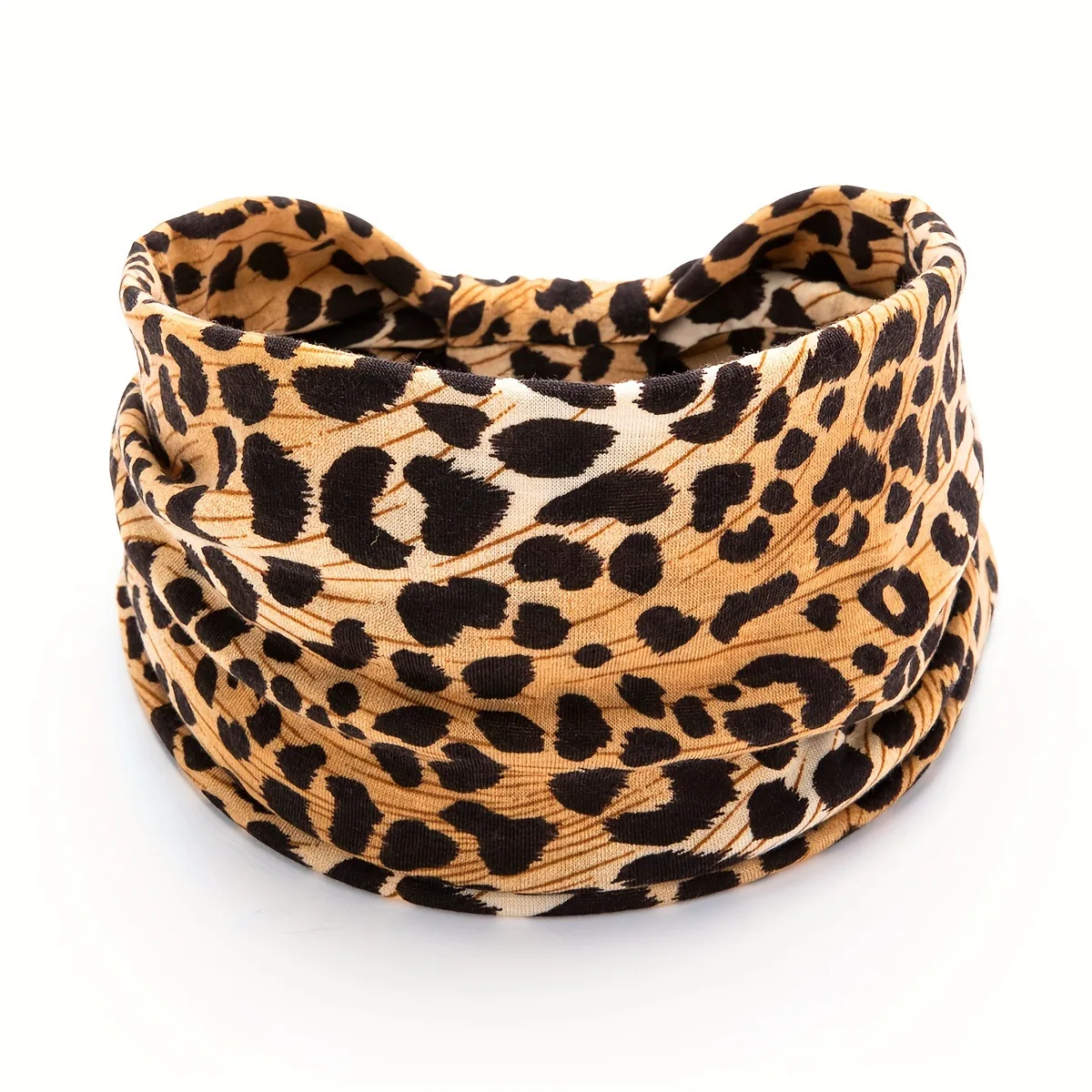 Wide Headbands Women Knotted Turban Headband Elastic Non Slip Hairbands Boho Head Wraps Workout Leopard Yoga Hair Scarfs
