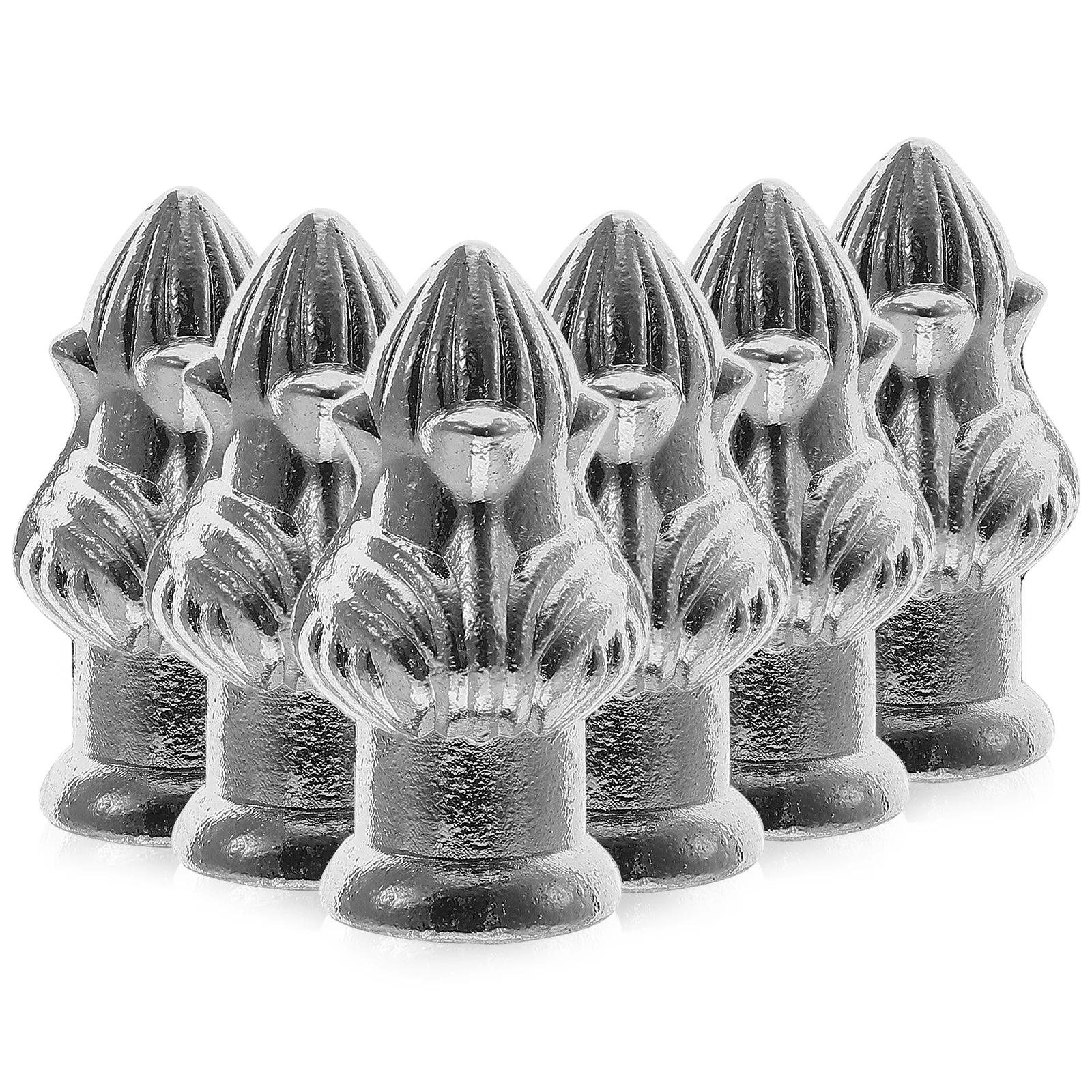 6 قطعة مصباح Finials النحاس إنهاء الصلبة المعادن ضوء المسمار قبعات للثريات مُثبتة في السقف غطاء مصباح حامل ديكور