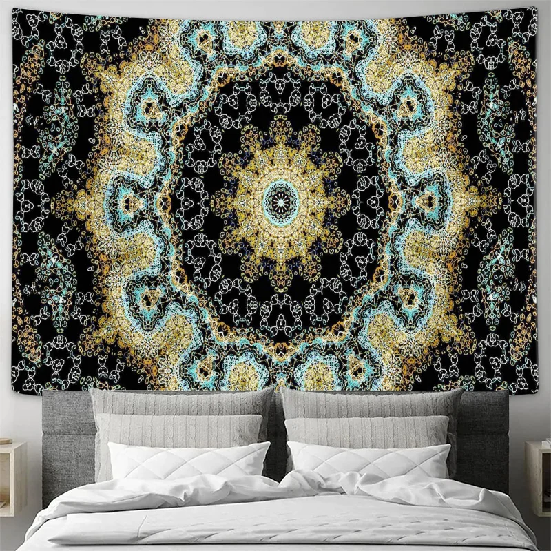 Bohemian Mandala Tapestry Wall Hanging Boho Chic Ethnic Decor for Living Room Bedroom Bohemian Art Wall Tapestry