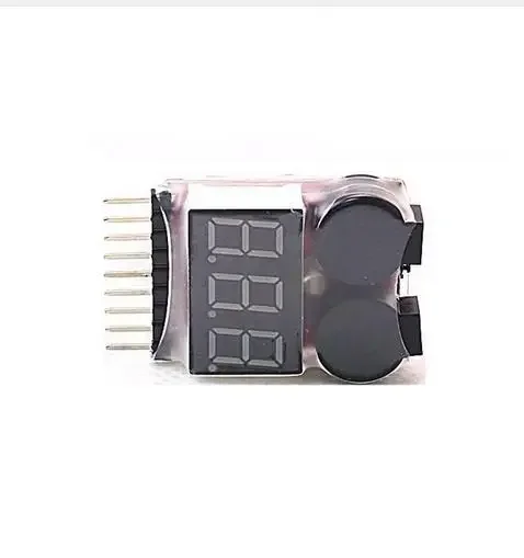 1 Uds Digital 2 en 1 alarma de zumbador bajo/alarma BB 1S-8S Lipo li-on Fe RC medidor de voltaje Monitor probador para batería de helicóptero 35% de descuento