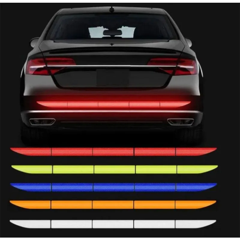 Car Sticker Reflective Warning Safety Tape Anti Collision Warning Reflective Stickers Automobile Trunk Reflectante Accessories