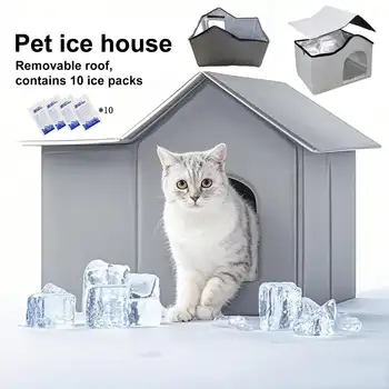 戶外大型保溫狗窩,有內襯,冬季防水,適用於小型、中型和大型犬,獨特設計 6 最佳銷售 貓戶外屋 - №4