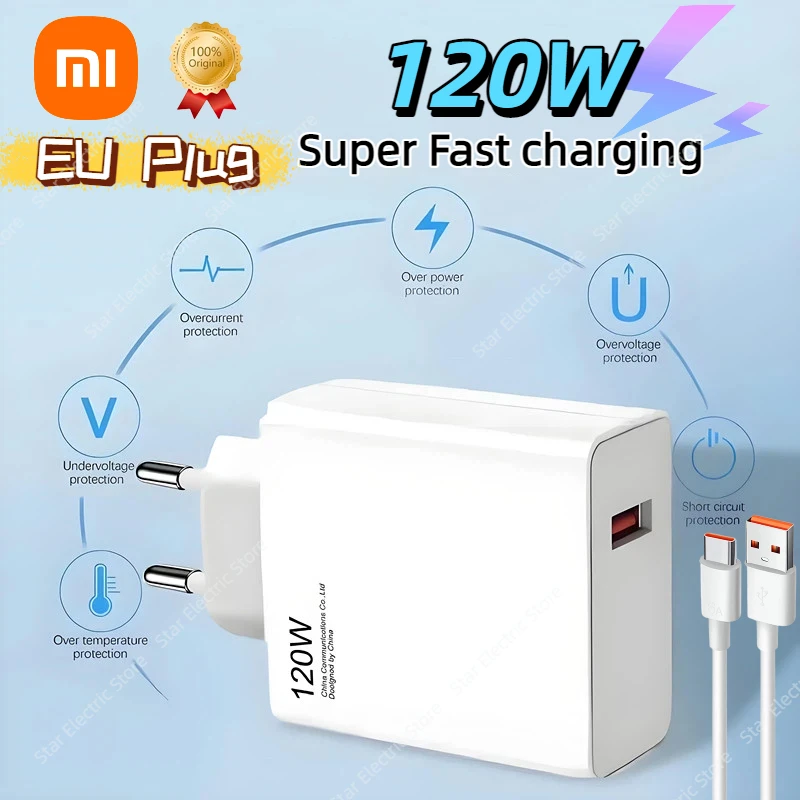 Xiaomi 120 واط الاتحاد الأوروبي التوصيل شاحن سريع للغاية 67 واط 55 واط 33 واط محول الشحن السريع QC 5.0 6A نوع C كابل آيفون هواوي سامسونج 2025 #1
