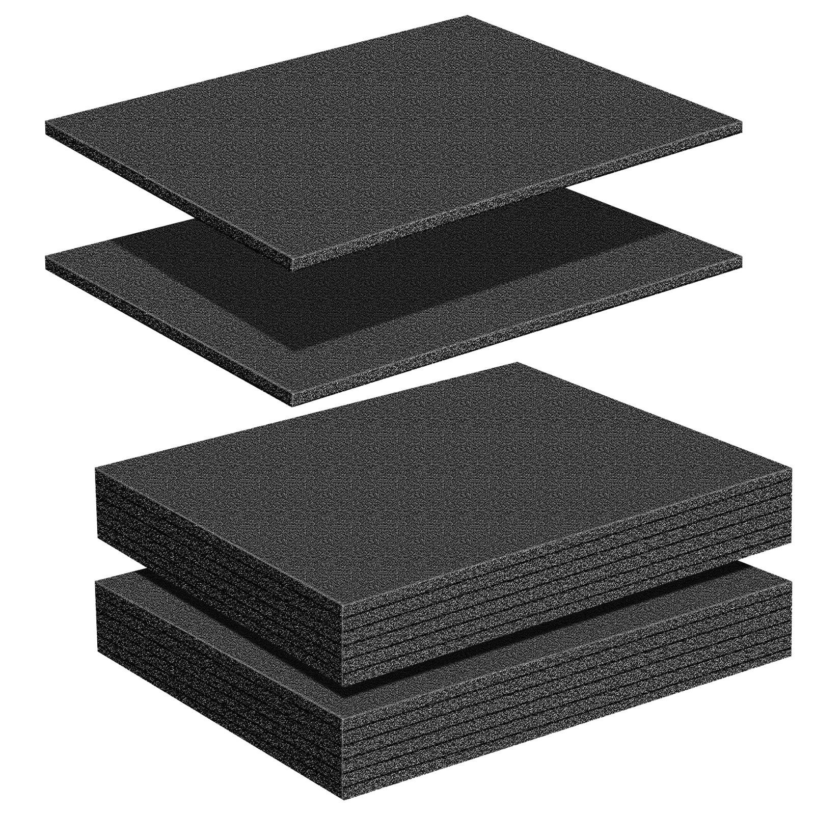 Polyethylene Foam Sheet Black Block Sheet Thick Cuttable Foam Padding Inserts for Cases,Packing Toolbox Storage and Craft Pad