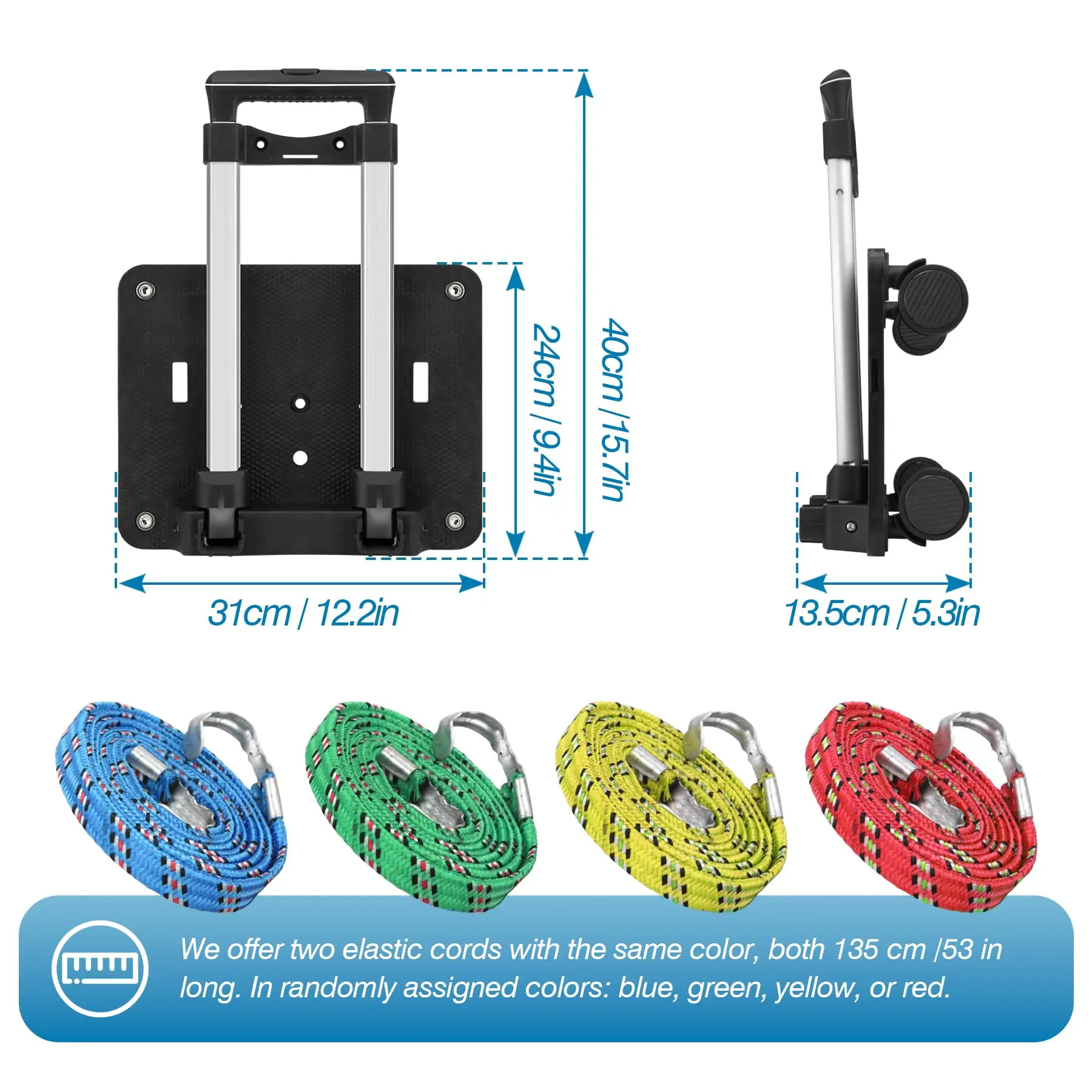 Folding Hand Truck Luggage Cart Dolly Telescoping Handle Aluminum Lightweight 360° Swivel Wheels Trolley Office Shopping Travel