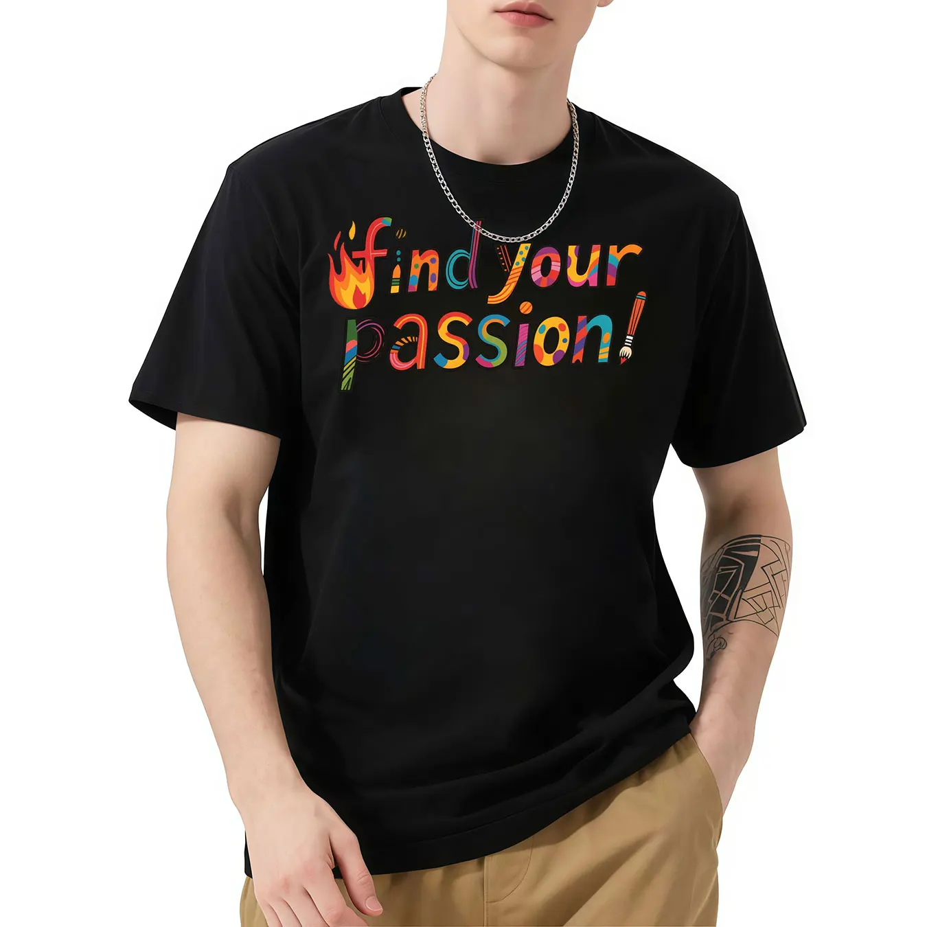 

Summer Sporty T-Shirts Find Your Passion Print Pure Female Clothing Short Sleeve Tops Funny Women T Shirt Vintage Unisex Top Tee