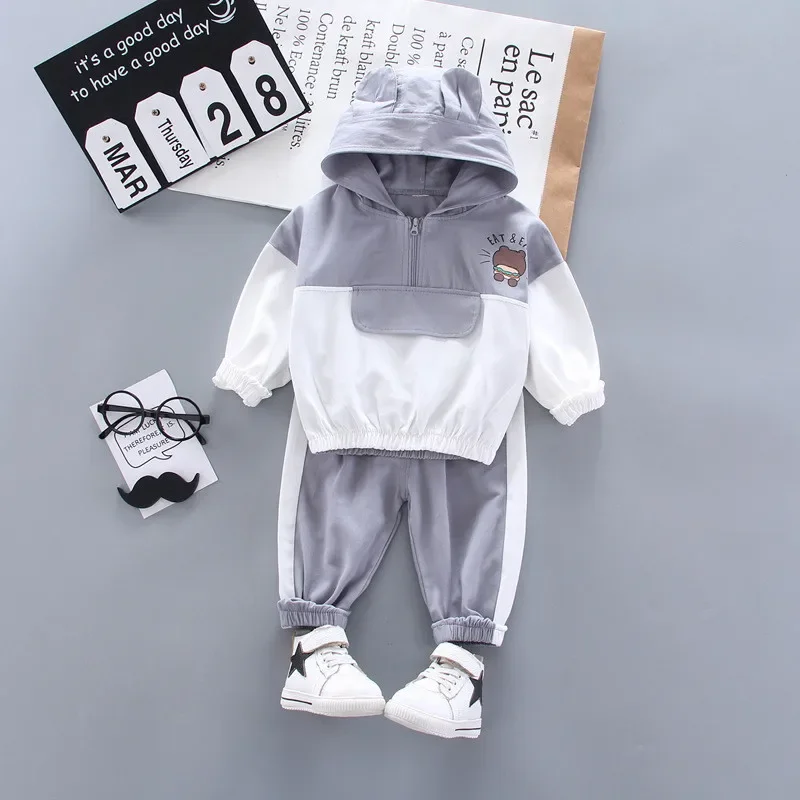 Autumn Baby Boys Girl Clothes Children Hoodies Cartoon Sweatshirt Pants 2Pcs/sets Infant Toddler Casual Clothing Kids Tracksuits