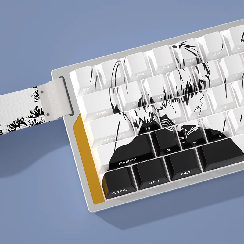 SPYSELF Kaneki Ken Theme Side-engraved Translucent Original Profile Small Full Set PBT Sublimation Keycaps