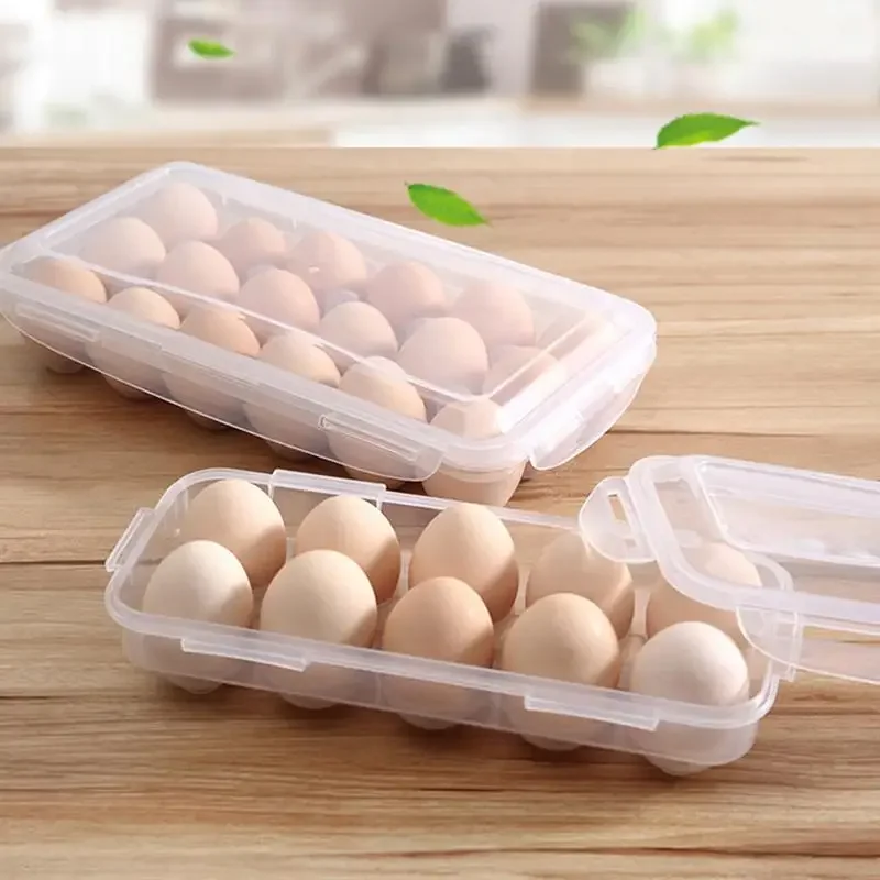 Egg Container Organizer Egg  Box 10/18 Girds Fresh Keeping Clear Plastic Case  Refrigerator