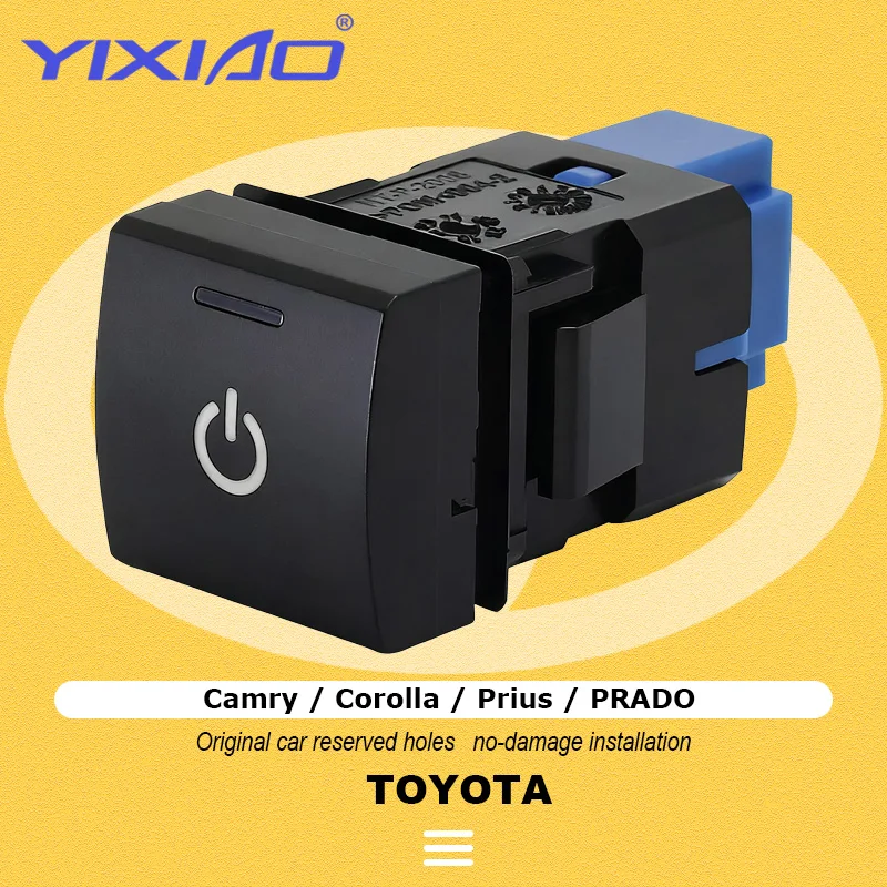 

Square Switch for Toyota Vehicles Applicable to Fog Lights DRL Radar Dash Cam Heating Modification