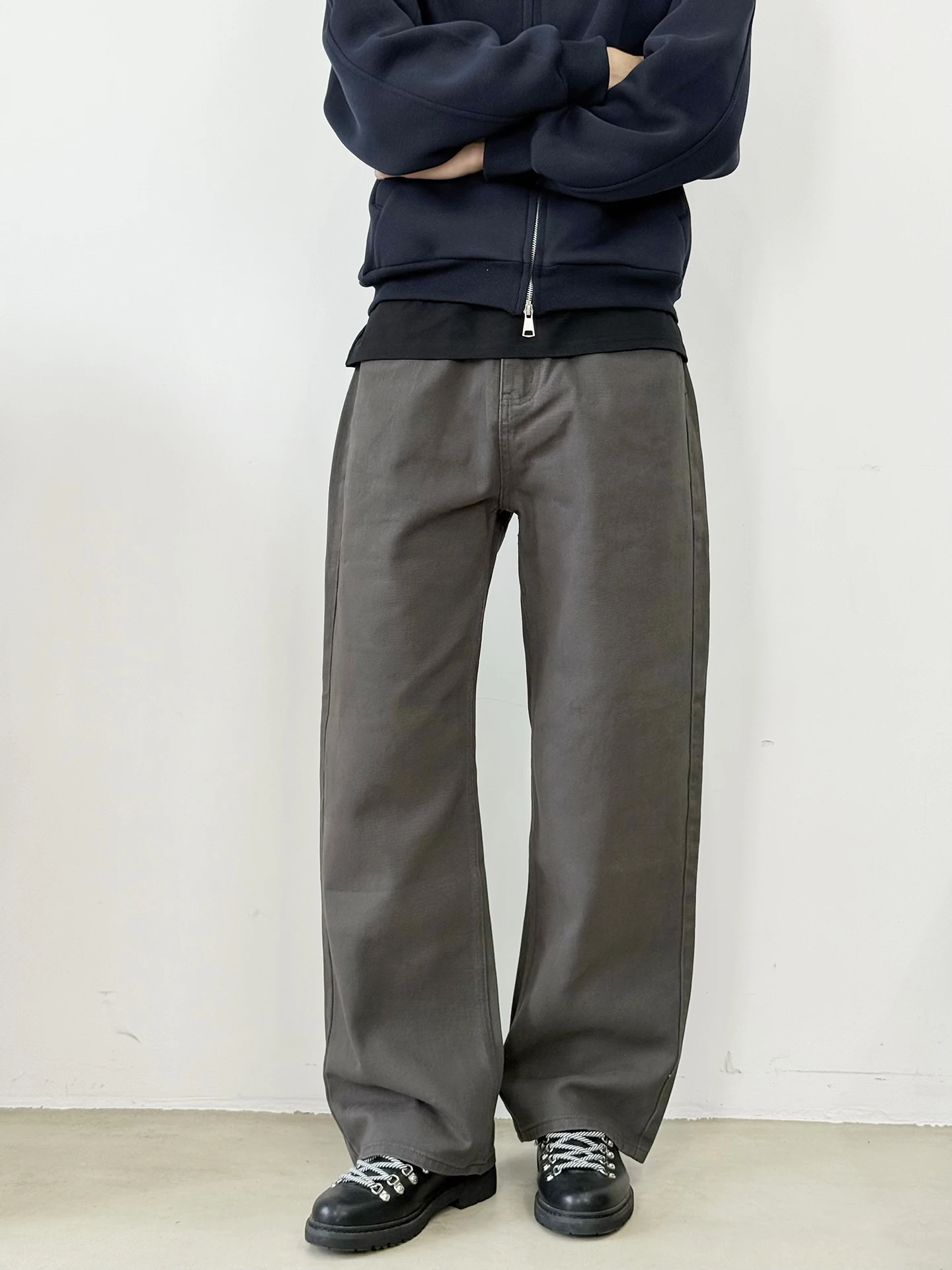 

BurnBro American Retro Straight Loose Vintage Jeans ex Color Casual Versatile Slimming Long Pants Straight Leg Jeans