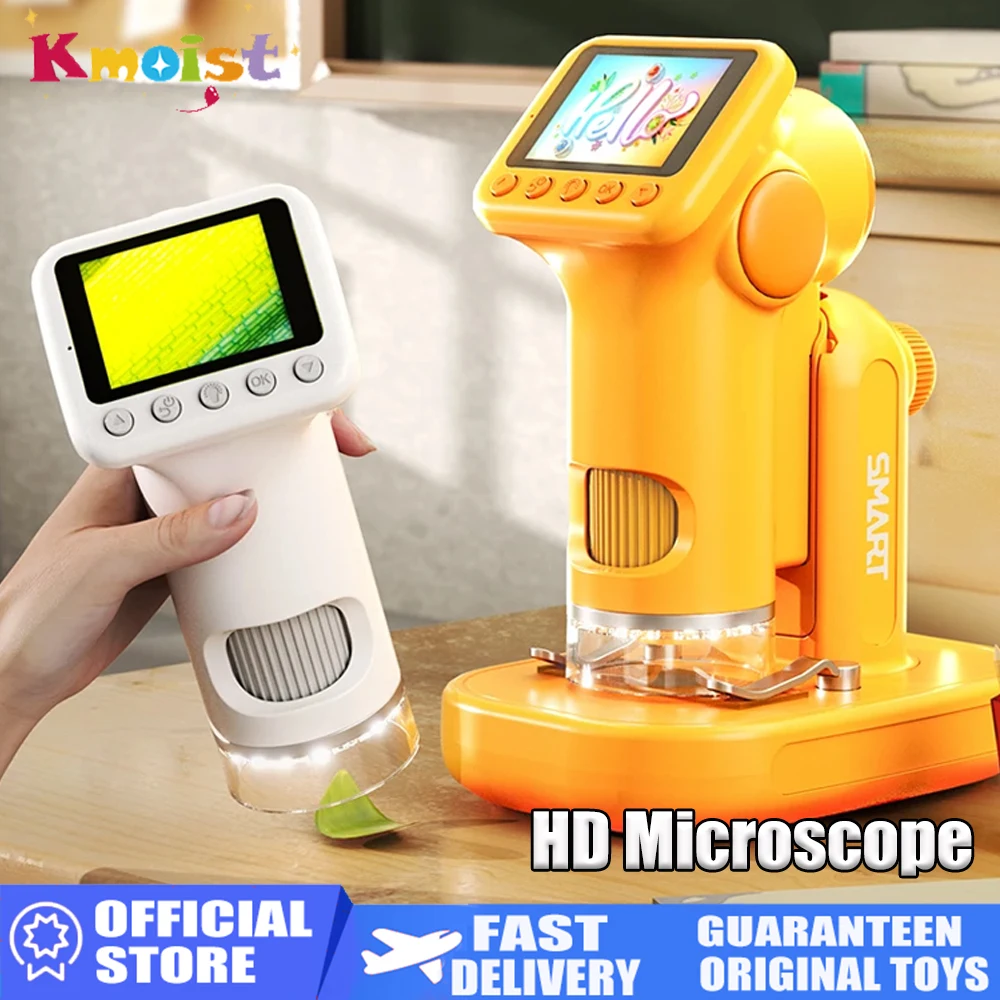 Science Experiment Kit Durable HD 1600 Optical Lens Microscope for Kid Stem Projection Children Toys Outdoor Kids Laboratory Toy