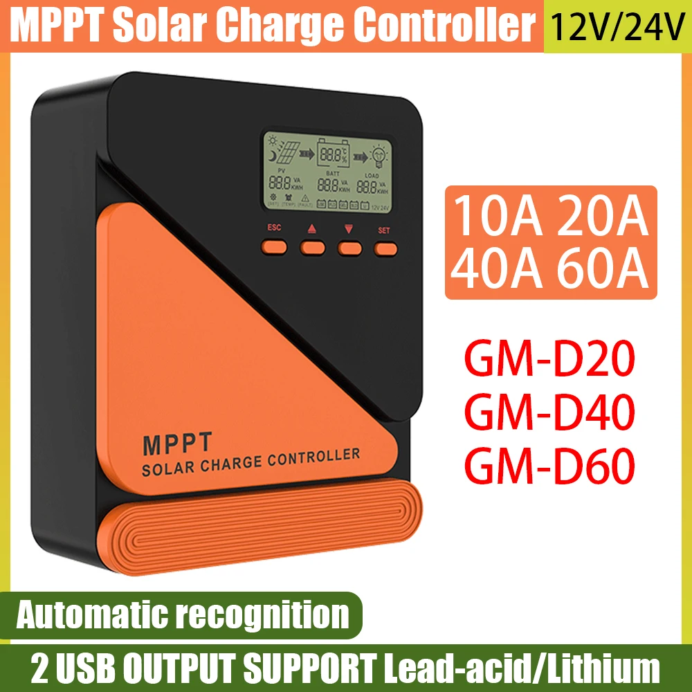 

Контроллер заряда солнечных батарей MPPT 10A 20A 40A 60A, максимальное напряжение входного сигнала 50-100В, 12В/24В, автоматическая поддержка литиевых батарей