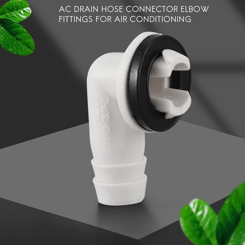 Hot Air Conditioner Ac Drain Hose Connector Elbow Fitting with Rubber Ring for Mini-Split Units and Window Ac Unit 3/5 Inch(15Mm