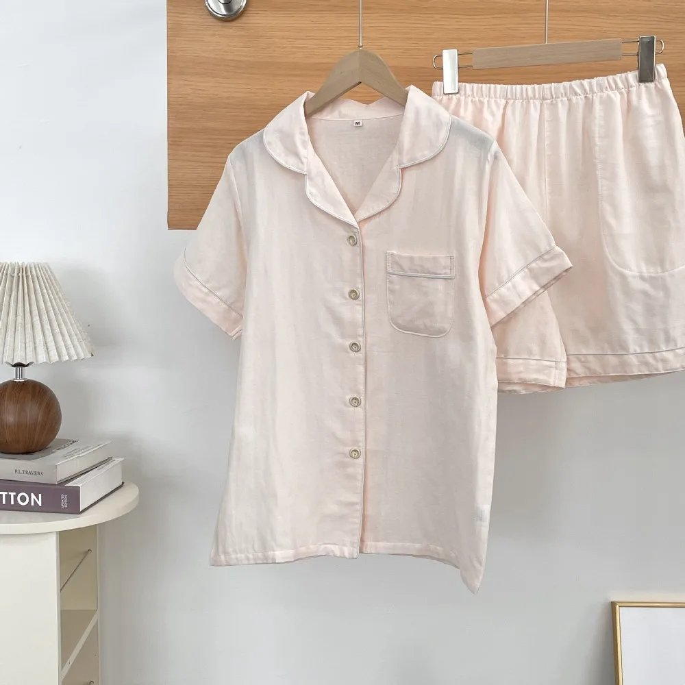 

Short Sleeve Pajamas for Lady Pijama Two-Piece Women's Set Home Wear Summer Clothes Cotton Woman Nightwear Night Wear Ladies