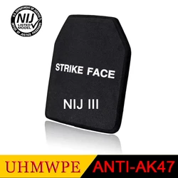 Bulletproof Vest Insert 10X12 Inch NIJ III Independent Pure PE Light Weight Anti AK47 MSC 7.62mm Bulletproof Plate