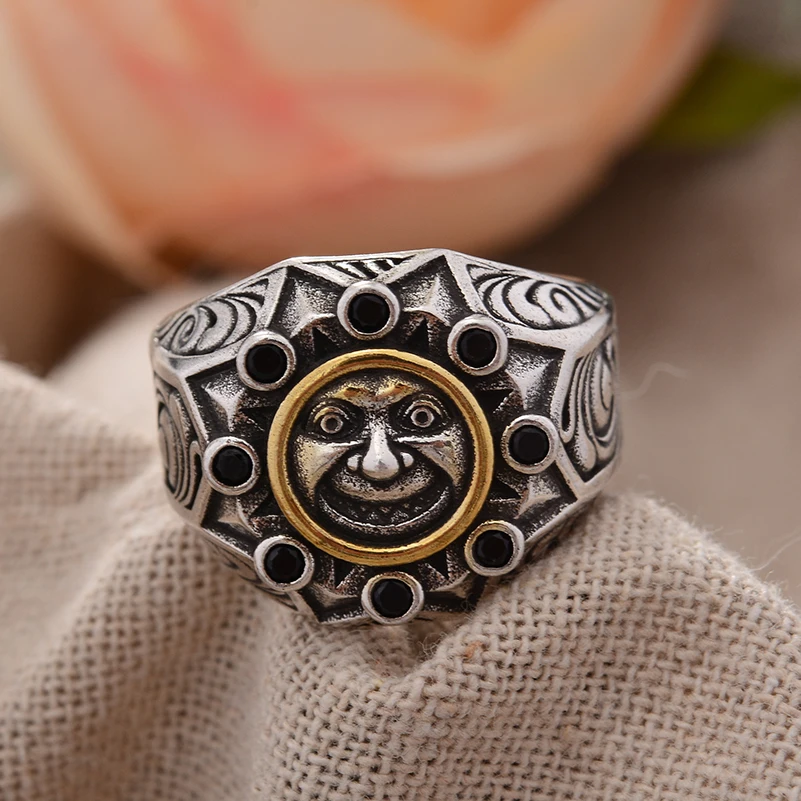 Personality Retro Thai Silver ArthurK Circus of Hell Clown Ring Jewelry For Man Party Accessories Gifts