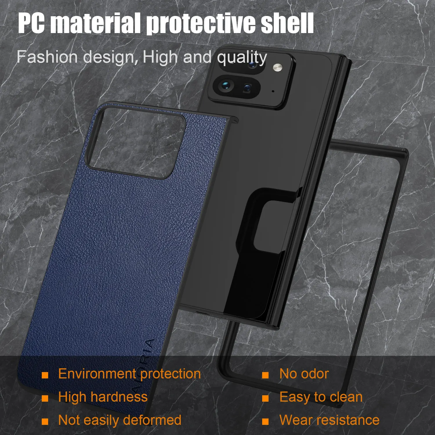 Case for Google Pixel 9 Pro Fold Phone Cover Funda Solid Color Business Pu Leather Design Capa