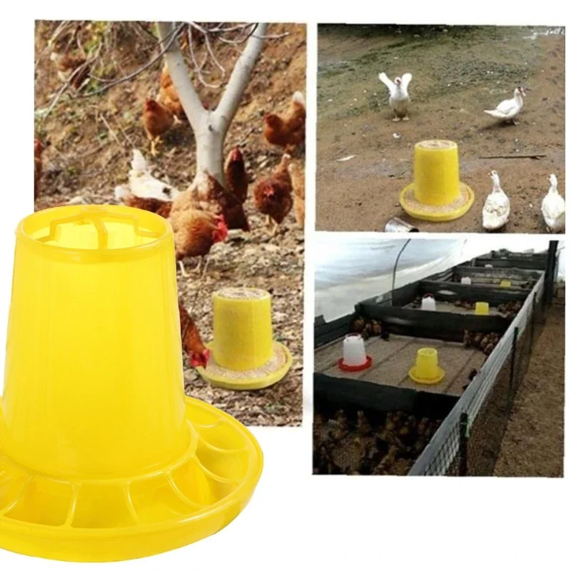 Chick Feeder Durable Plastic Poultry Feeder Fed Food Dispenser for Birds Small Poultry Easy to Disassemble Clean