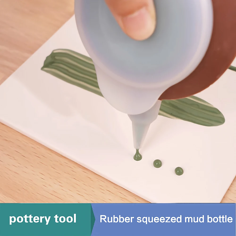 pottery Tools High Elasticity Large Diameter Ceramic Rubber Squeeze Pot DIY Clay Glaze Painting Bottle