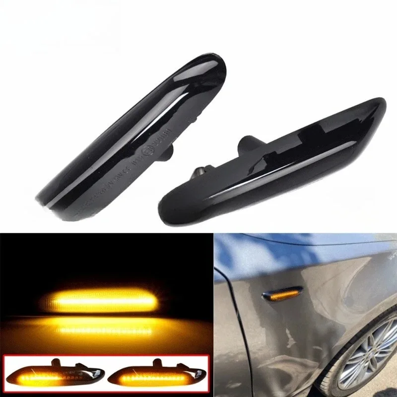 

Popu для BMW E46 E60 E61 E82 E87 E91 E92 E93 ANGRONG 2x Янтарный светодиодный боковой габаритный индикатор