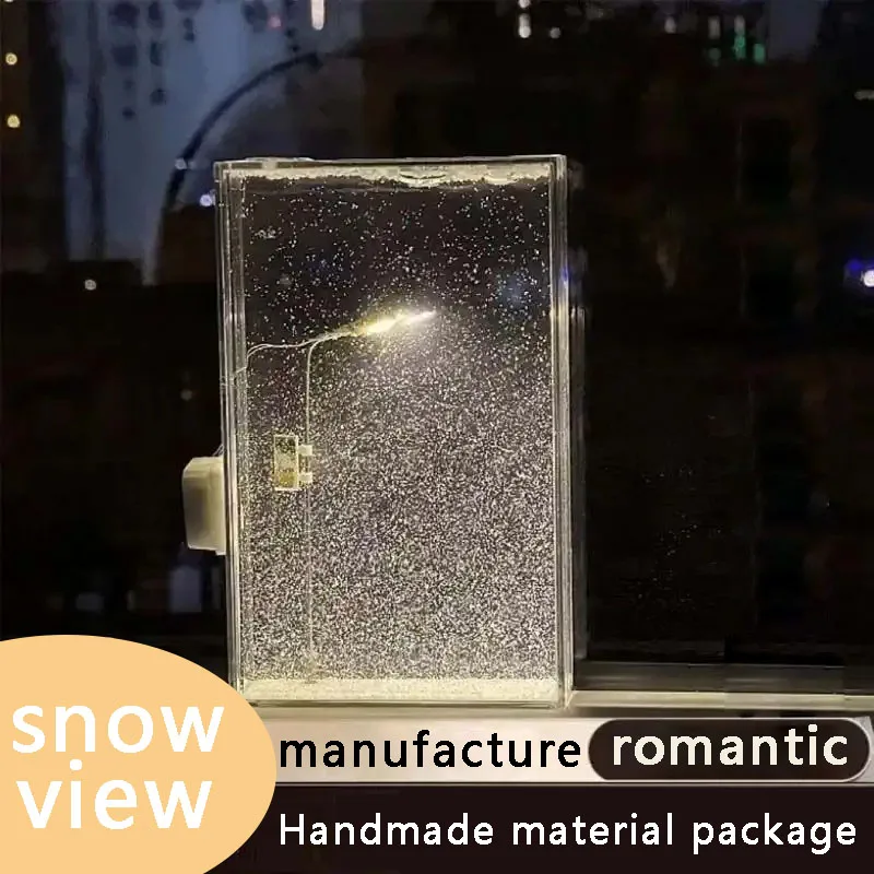 

Snowy Night Flow Ma Xiao Night Light Snow Scene Street Light Handmade DIY Material Package