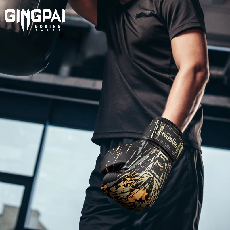 Professional 8/10/12/14/16oz Boxing Gloves Adult Sanda Muay Thai Fighting Gloves Men Women Training Sandbag Free Fight MMA