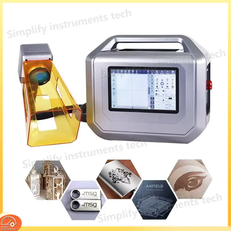 20W 30W 50W Fiber Laser Engraving Portable Handheld CNC Laser Marker for Metal Plastic with 0.001mm Precision Date