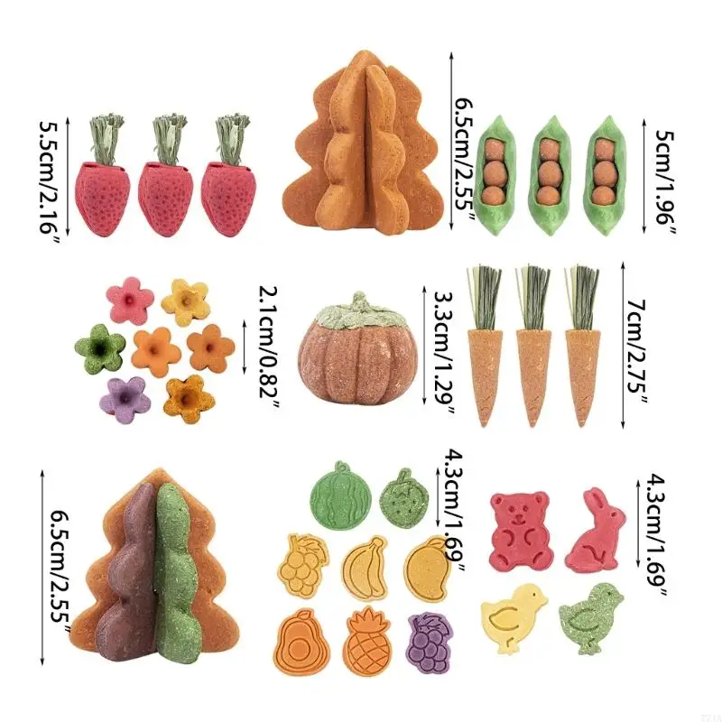 77JA Rabbit Vegetable Biscuit Naturalny trzonowiec Pet Pet Szynzyn Szyna chomika